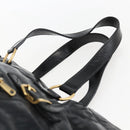 SAINT LAURENT Tragetasche Lackleder Schwarz Gold 175884 Auth bs33038-8