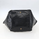 SAINT LAURENT Tragetasche Lackleder Schwarz Gold 175884 Auth bs33038-9