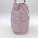 PRADA Tote Bag Nylon Pink Silver Auth bs33040-4