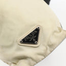 PRADA Tote Bag Nylon Cream Silver Auth bs33042-10