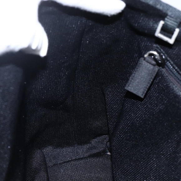 PRADA Tote Bag Nylon Cream Silver Auth bs33042