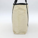 PRADA Tote Bag Nylon Cream Silver Auth bs33042-4