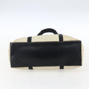 PRADA Tote Bag Nylon Cream Silver Auth bs33042-5