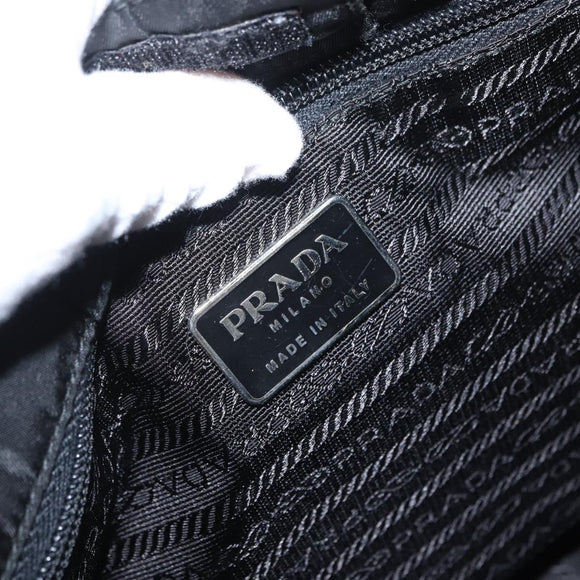 PRADA Tote Bag Nylon Khaki Silver Auth bs33043