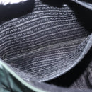 PRADA Tote Bag Nylon Khaki Silver Auth bs33043-21