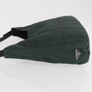 PRADA Tote Bag Nylon Khaki Silver Auth bs33043-4