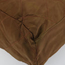 PRADA Chain Shoulder Bag Nylon Brown Gold Auth bs33044-14