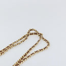 PRADA Chain Shoulder Bag Nylon Brown Gold Auth bs33044-8