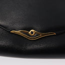 CARTIER Chain Shoulder Bag Leather Navy Gold Auth bs33045-15