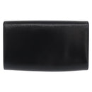 CARTIER Chain Shoulder Bag Leather Navy Gold Auth bs33045-3