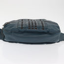 BOTTEGA VENETA INTRECCIATO Body Bag Leather Blue Auth bs33047-5