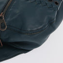 BOTTEGA VENETA INTRECCIATO Body Bag Leather Blue Auth bs33047-10