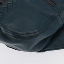 BOTTEGA VENETA INTRECCIATO Body Bag Leather Blue Auth bs33047-15