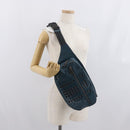 BOTTEGA VENETA INTRECCIATO Body Bag Leather Blue Auth bs33047-24