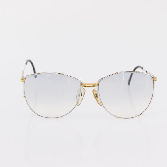 Christian Dior Sunglasses plastic 2 Set Brown Silver Auth bs33050