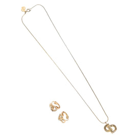 Christian Dior Necklace metal 2 Set Gold Auth bs33051