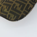 FENDI Zucca Canvas Hand Bag Brown Black Silver Auth bs33057-16