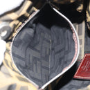 FENDI Zucca Canvas Hand Bag Brown Black Silver Auth bs33057-22