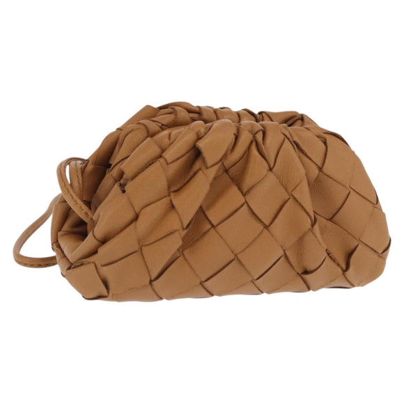 BOTTEGA VENETA INTRECCIATO Beutel Leder Beige Auth bs33059V