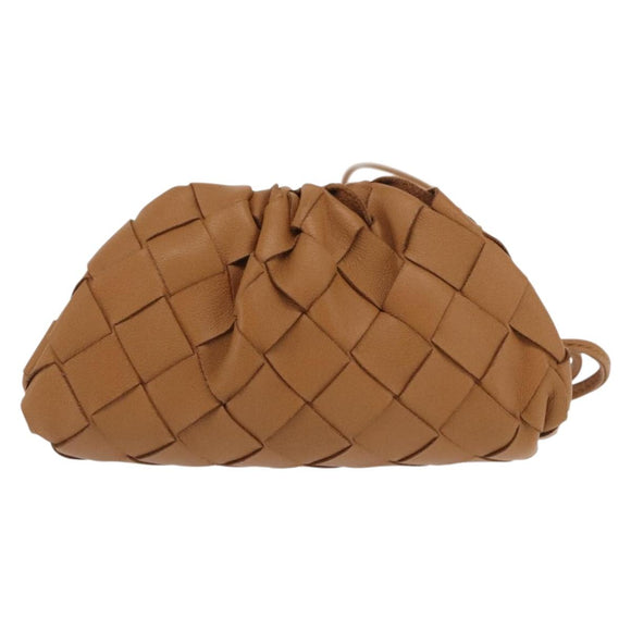 BOTTEGA VENETA INTRECCIATO Beutel Leder Beige Auth bs33059V