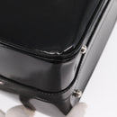 GUCCI Bamboo Vanity Hand Bag Patent 2way Black Silver 013 122 2491 Auth bs33063-9