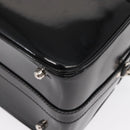 GUCCI Bamboo Vanity Hand Bag Patent 2way Black Silver 013 122 2491 Auth bs33063-16