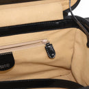 GUCCI Bamboo Vanity Hand Bag Patent 2way Black Silver 013 122 2491 Auth bs33063-23