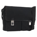 GUCCI Shoulder Bag Canvas Black Silver 92538 Auth bs33064-1