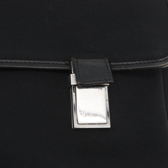 GUCCI Shoulder Bag Canvas Black Silver 92538 Auth bs33064