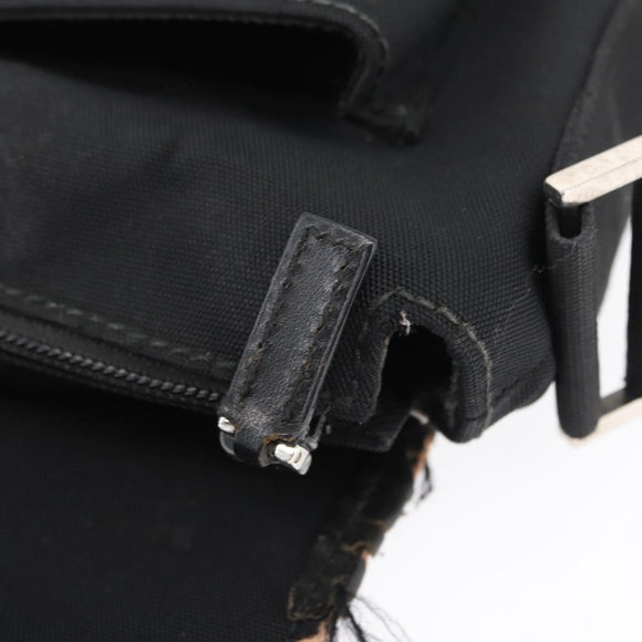 GUCCI Shoulder Bag Canvas Black Silver 92538 Auth bs33064