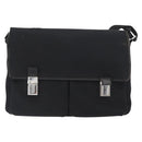 GUCCI Shoulder Bag Canvas Black Silver 92538 Auth bs33064-13