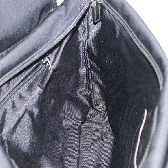 GUCCI Shoulder Bag Canvas Black Silver 92538 Auth bs33064