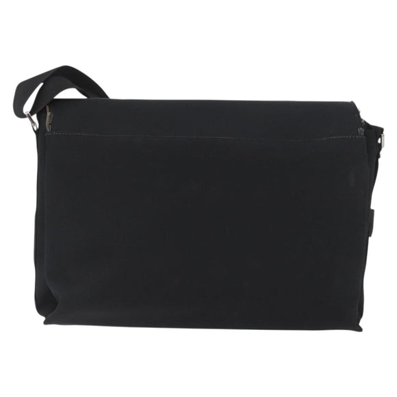 GUCCI Shoulder Bag Canvas Black Silver 92538 Auth bs33064
