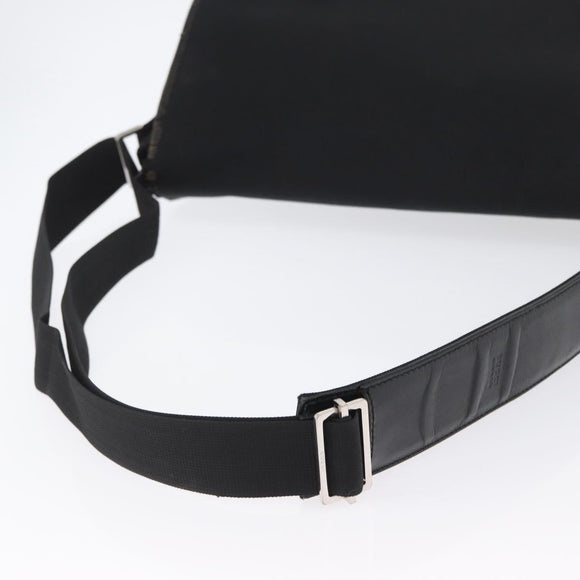 GUCCI Shoulder Bag Canvas Black Silver 92538 Auth bs33064