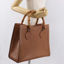 GUCCI Bamboo Hand Bag Leather Brown Gold 002 2853 02600 Auth bs33066-21