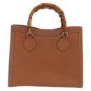 GUCCI Bamboo Hand Bag Leather Brown Gold 002 2853 02600 Auth bs33066-3