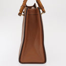 GUCCI Bamboo Hand Bag Leather Brown Gold 002 2853 02600 Auth bs33066-4
