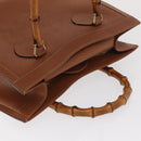 GUCCI Bamboo Hand Bag Leather Brown Gold 002 2853 02600 Auth bs33066-6