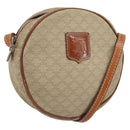 CELINE Macadam Canvas Shoulder Bag PVC Beige Auth bs33069-1