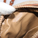 CELINE Macadam Canvas Shoulder Bag PVC Beige Auth bs33069-16
