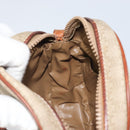 CELINE Macadam Canvas Shoulder Bag PVC Beige Auth bs33069-19