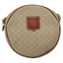 CELINE Macadam Canvas Shoulder Bag PVC Beige Auth bs33069-2
