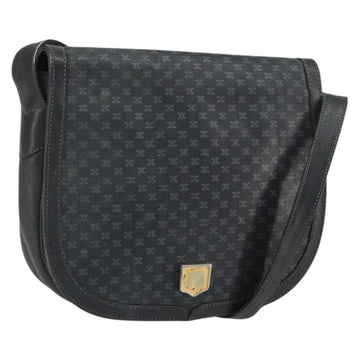 CELINE Shoulder Bag Leather Black Gold Auth bs33071