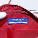 BURBERRY Nova Check Blue Label Shoulder Bag Nylon Beige Silver Auth bs33073-16