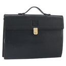 Burberry Business Tas Leer Zwart Goud Auth bs33074-1