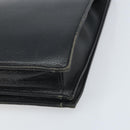 Burberry Business Tas Leer Zwart Goud Auth bs33074-14