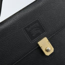 Burberry Business Tas Leer Zwart Goud Auth bs33074-17