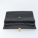 Burberry Business Tas Leer Zwart Goud Auth bs33074-10