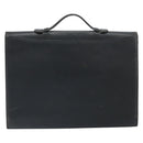 Burberry Business Tas Leer Zwart Goud Auth bs33074-2
