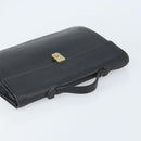 Burberry Business Tas Leer Zwart Goud Auth bs33074-6